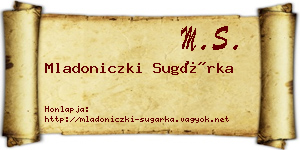 Mladoniczki Sugárka névjegykártya